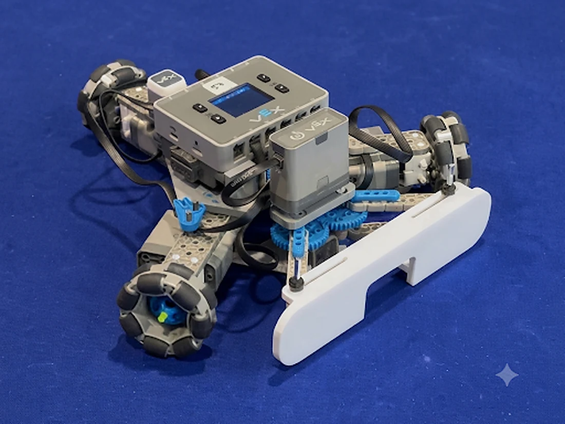 The autonomous pool-playing robot on the table